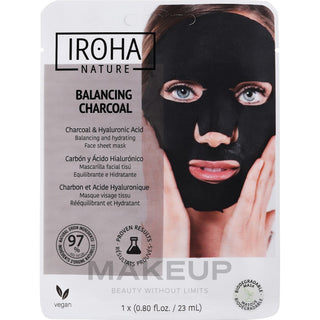 Mascarilla de tejido negro Iroha Nature Detox 1 unidad 