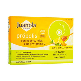 Juanola Propoli Edera Miele Zinco Vitamina C 24U — Integratore masticabile