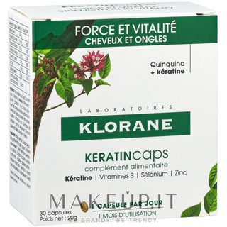 Klorane Keratincapsule Styrke og Vitalitet 30 capsule 