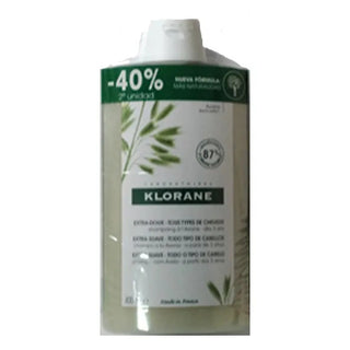 Klorane Ekstra skånsom havreshampoo 2x400ml 