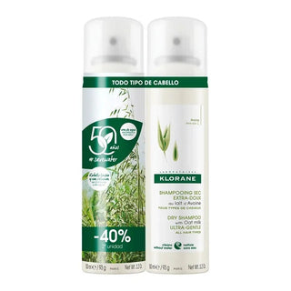 Klorane Shampoo Secco med havremælk Duplo 2x150ml 