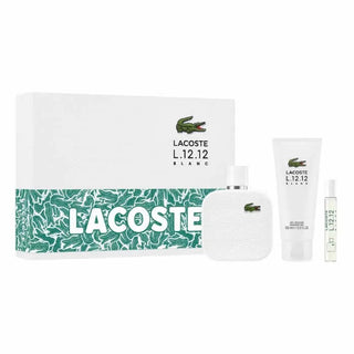 Lacoste L 12 12 White Eau de Toilette Spray 100ml Sæt med 3 dele 