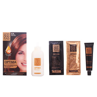 Llongueras Optima Tinta Permanente 6.34 Biondo Dorato Scuro Rame — Tinta capelli permanente