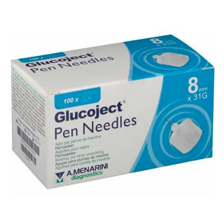 Aguja para insulina Menarini Glucoject 31gx8mm 100 pz 