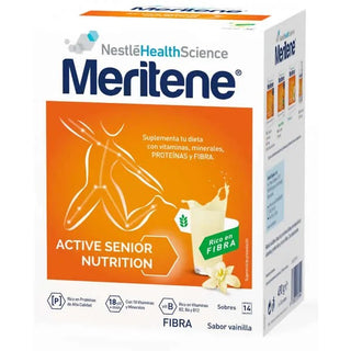 Meritene Active Senior Nutrition Batido rico en fibra con sabor a vainilla 14 sobres 