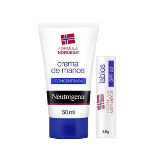 Neutrogena Crema mani 50ml + Protezione labbra SPF20 4,8g — Kit cura mani e labbra