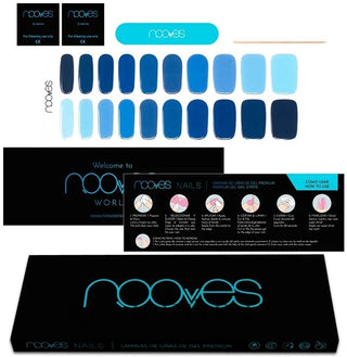 Láminas para uñas de gel sólido Premium Luxe Melancholic Heart de Nooves, 20 unidades 