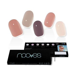Hojas de uñas de gel de color sólido Nooves Secret Earth Premium Luxe, 20 unidades 