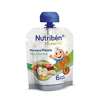Nutriben Fruit & Go Mela e Banana 90g — Snack per l'infanzia
