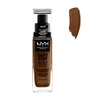 Nyx Can't Stop Won't Stop Full Coverage Fondotinta Walnut 30ml — Fondotinta