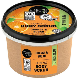 Organic Shop Exfoliante corporal tonificante de naranja de Sicilia 1 unidad 