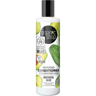 Acondicionador reparador de aguacate para cabello dañado Organic Shop 280 ml 