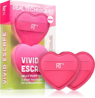 Real Techniques Vivid Escapsulee Jelly Puff Case 2 piezas 