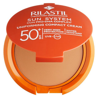 Rilastil Sun System Crema compacta Uniformante Spf50+ Tonalidad 03 Bronzo 10g 