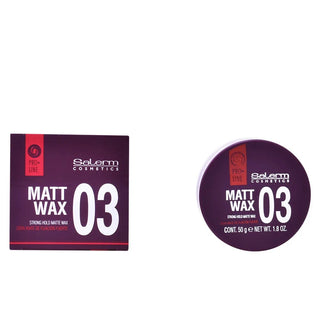 Salerm Cosmetics Matt Wax Cera mate de fijación fuerte 50 g 