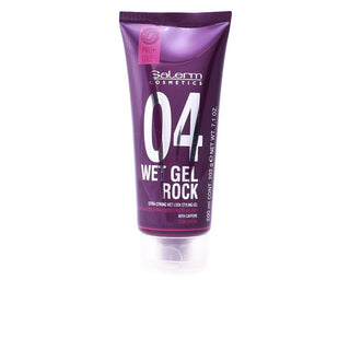 Salerm Cosmetics Wet Gel Rock Gel modelador efecto mojado extra fuerte 200 ml 