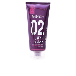 Salerm Cosmetics Wet Gel + Gel moldeador efecto mojado de fijación media 200 ml 
