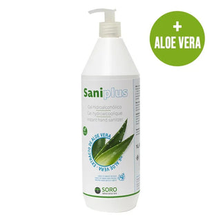 Saniplus Gel idroalcolico disinfettante per le mani con aloe vera 1 litro — Gel igienizzante