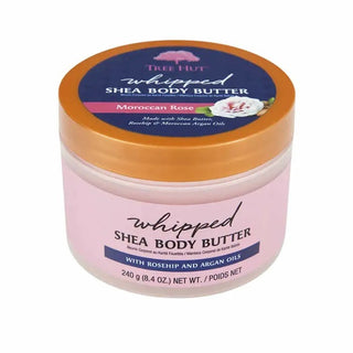 Manteca corporal batida de karité con rosa marroquí Tree Hut 240 g 