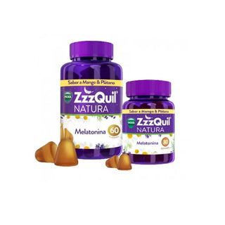 Zzzquil Natura Melatonina Sabor Mango y Banana 60+30 Unidades 