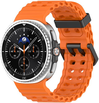 4Wrist Cinturino Sportivo Silicone Samsung Galaxy Watch 8 Arancione — Cinturino smartwatch