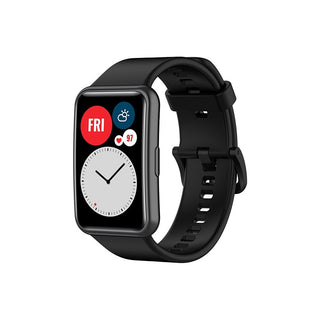 4wrist Cinturino silicone Huawei Watch Fit e Fit Se Nero — Cinturino smartwatch