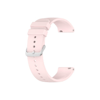 4wrist Cinturino Universale In Silicone Con Fibbia Argentata 20 mm Rosa — Cinturino smartwatch