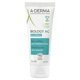 A-Derma Biology Ac Global matterende anti-urenhedspleje (matterende anti-urenhedspleje) 40 Ml 