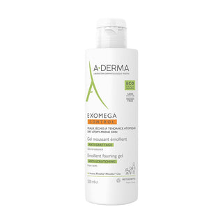 A-Derma blødgørende skummende gel til tør hud med tendens til atopisk eksem Exomega Control (blødgørende skummende gel) 500 Ml 