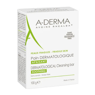 A-Derma Soothing Solid Syndet Soap (Soap-Free Dermatological Bar) 100 G 