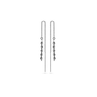 Again Jewelry Orecchini Catena Argento Ematite AJKNS006 — Orecchini