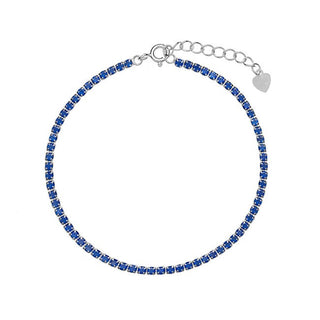Again Jewelry Bracciale Tennis Argento Zirconi Cubici Blu AJNR0002 — Bracciale