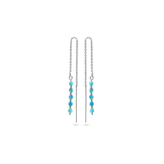 Again Jewelry Orecchini Catena Argento Apatite Ajkns001 — Orecchini