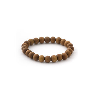 Agato Bracciale Con Perline Di Sandalo Mink01 19 Cm — Bracciale
