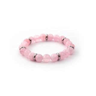 Agato Bracciale Con Perline Di Giada Rosa Mink33 17 — Bracciale