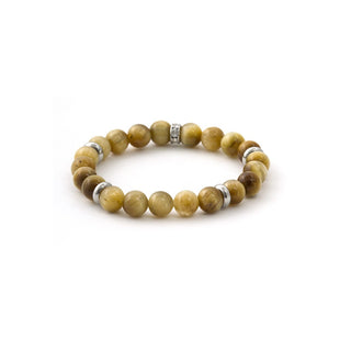 Agato Bracciale Perline Occhio di Tigre Solare 17 cm — Bracciale