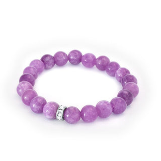 Agato Bracciale Perline Giadeite 17 cm — Bracciale