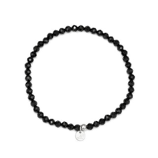 Agato Bracciale Uomo Perline Spinello 20 cm — Bracciale