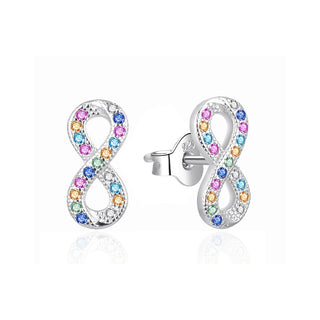 Agato Orecchini Infinity Argento Zirconi Colorati Agt-E078Pc — Orecchini