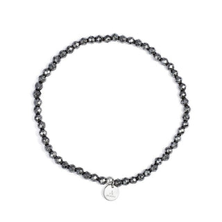 Agato Bracciale di Perline Minerali con Ematite Pol-B13/17G — Bracciale
