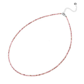 Agato Pol-N01/47L — Collana di Perle Minerali con Rodonite