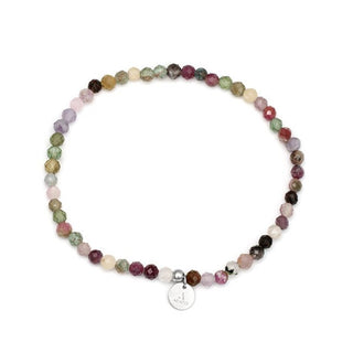 Agato POL-B09/17G Bracciale Donna con Perle di Tormalina Colorata