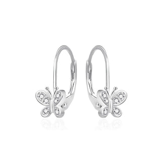 Agato Orecchini In Argento A Forma Di Farfalla Con Zirconi Agt-Ed016Lw — Orecchini