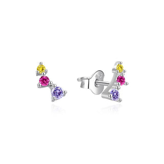 Agato Orecchini Lunghi Con Zirconi Colorati Agt-E187Pc — Orecchini