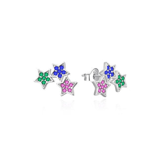 Agato Orecchini A Stella In Argento Con Zirconi Colorati Agt-E166Pc — Orecchini
