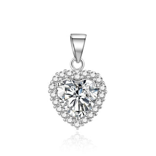 Agato Ciondolo In Argento Con Zirconi Cuore Agh744 — Ciondolo