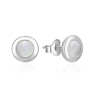 Agato Orecchini Cerchio Argento Madreperla AGT-E217P — Orecchini