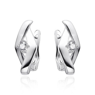 Agato Orecchini Moderni In Argento Con Zircone Agt-E253Fw — Orecchini