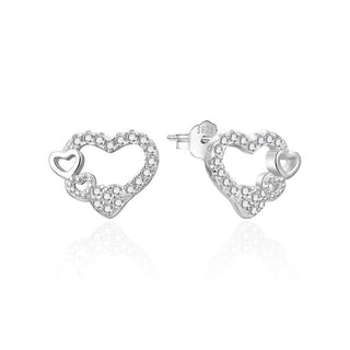 Agato Orecchini A Cuore In Argento Con Zirconi Trasparenti Agt-E236Pw — Orecchini