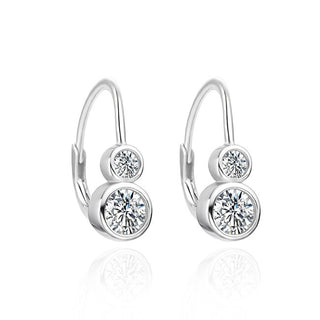 Agato Orecchini Pendenti Argento Con Zirconi Trasparenti AGT-E260LW — Orecchini